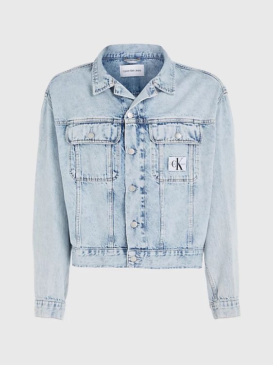 Boxy Denim bunda Modrá barva Muži