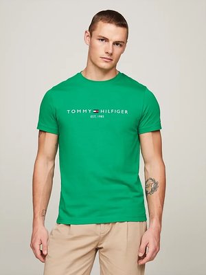 Tommy Hilfiger – Tommy Logo triko, Zelená barva