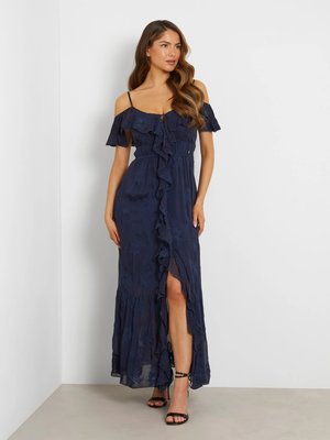 GUESS – Elide Long šaty, Modrá barva