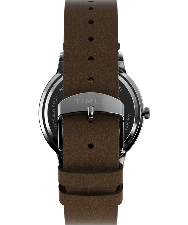 Waterbury hodinky – TIMEX, Hnědá, Stříbrná barva Muži