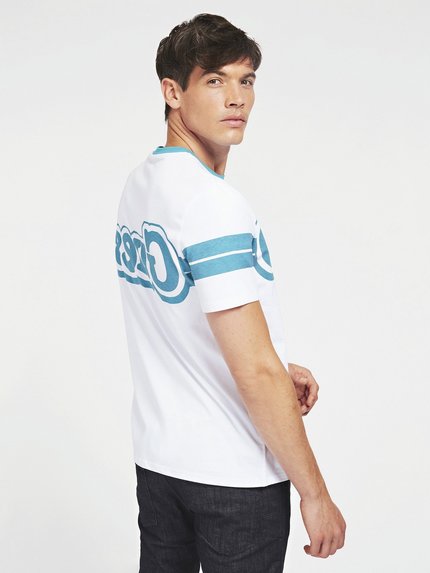 Módní Front Print triko, Bílá barva, 2021, 2020