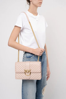 Pinko – Love classic kabelka, Růžová barva 1