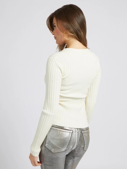 Módní Ines svetr, Bílá barva, 2022