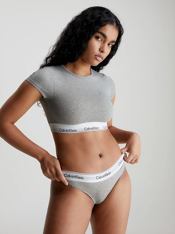 Módní Modern Cotton braletkový top, Šedá barva, 2023