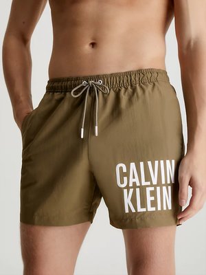 Intense Power plavky – Calvin Klein Swimwear, Khaki, Zelená barva Muži