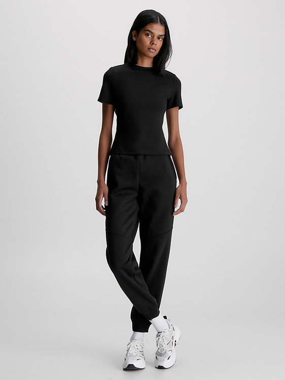 Módní Side Tape triko, Černá barva, 2023