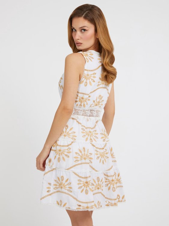 Módní Nadia šaty, Bílá barva, 2023