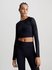 Calvin Klein Performance – Long Sleeve Cropped Gym triko, Černá barva