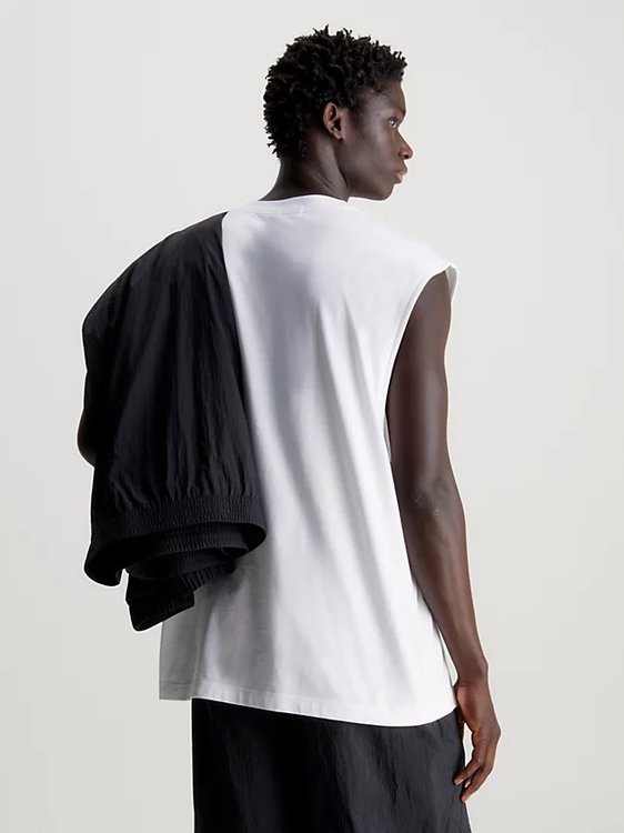 Monologo Sleeveless tílko – Calvin Klein Jeans, Bílá barva Muži