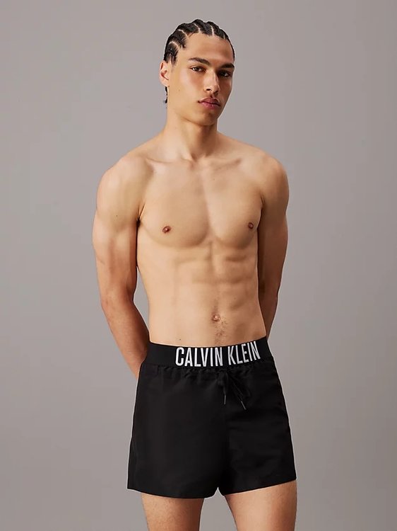 Calvin Klein Swimwear – Intense Power plavky, Černá barva