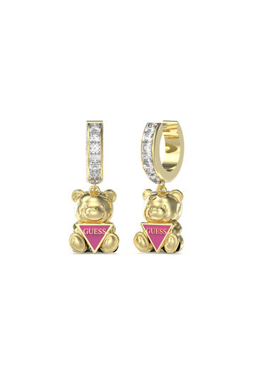 GUESS – Rock Candy náušnice, Růžová, Zlatá barva