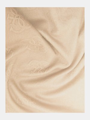 Silene 4G logo šála – GUESS, Béžová barva Ženy