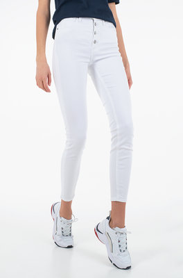 Módní Skinny fit jeans, Bílá barva, 2021