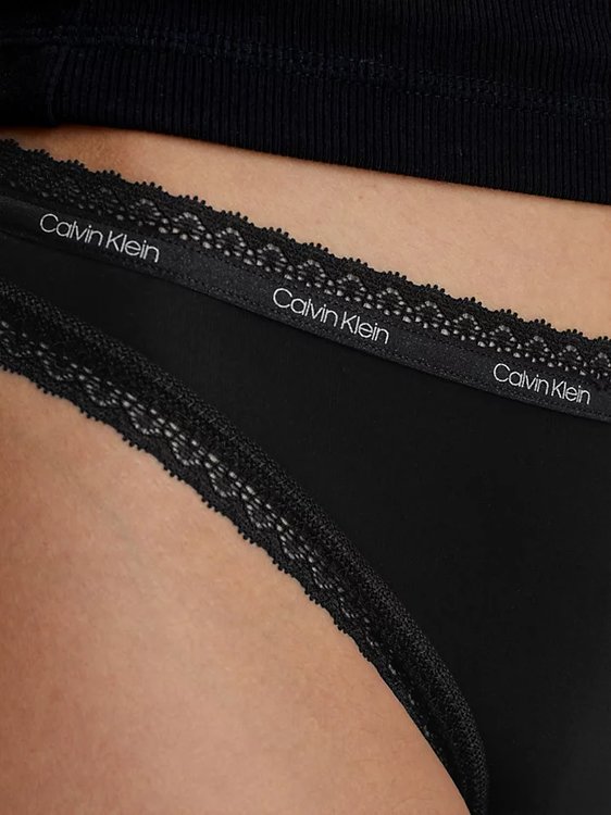 Luxusní Lace Edge tanga 3ks, Červená barva, XS, M