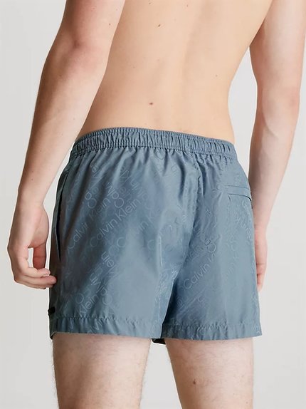 Módní Black Jacquard plavky, Modrá, Šedá barva, 2024