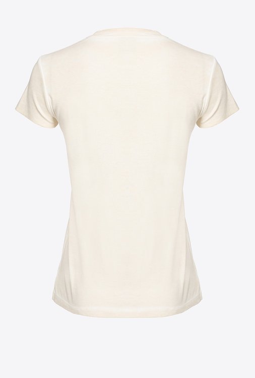 Kiss logo triko – Pinko, Bílá barva Ženy, Ženy