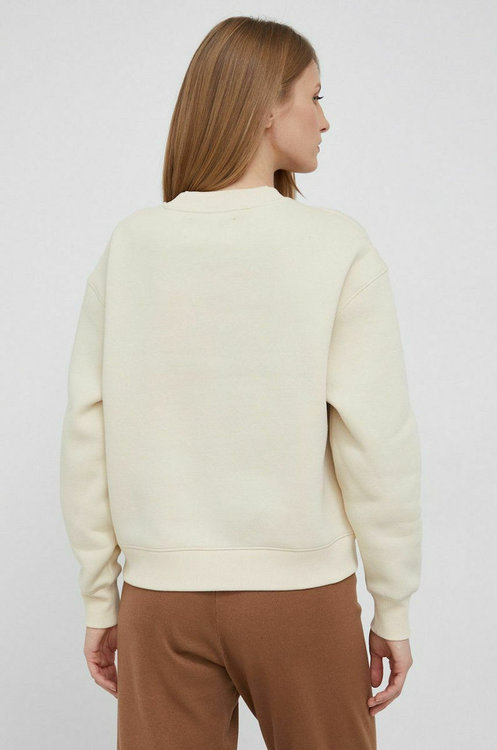 Módní Satin bonded mikina, Béžová barva, 2021