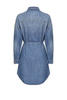 Denimové šaty – Pinko, Modrá barva Ženy