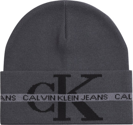 Luxusní Monogram beanie, Šedá barva, OS