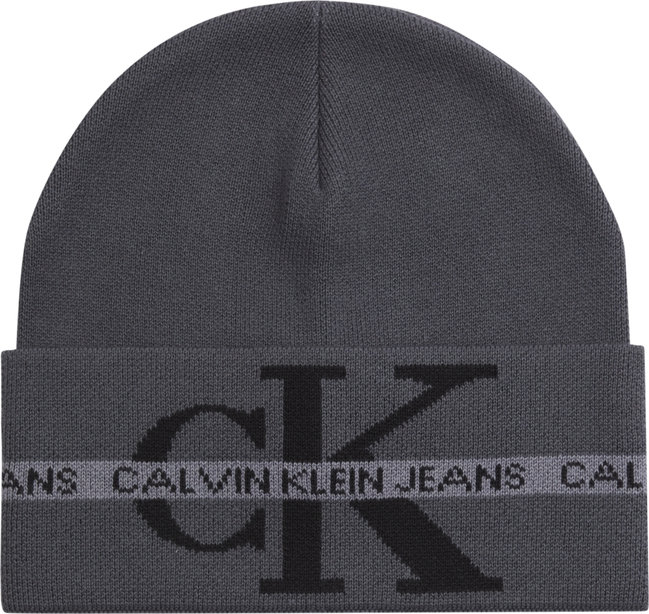 Luxusní Monogram beanie, Šedá barva, OS