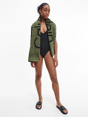 Luxusní CK lifestyle ručník, Khaki barva, OS