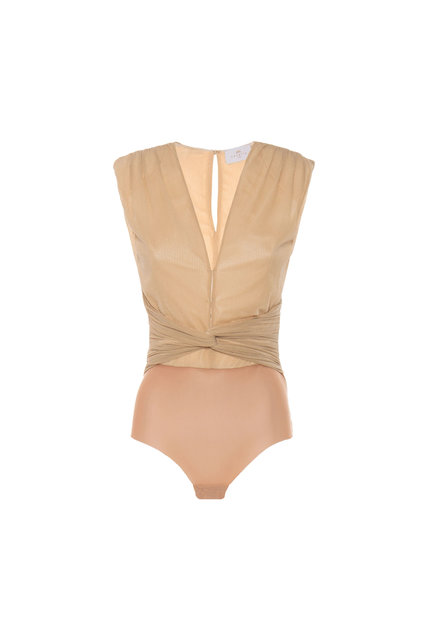 Módní Fernes top, Béžová, Zlatá barva, 2022