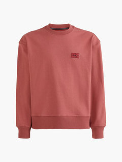 Calvin Klein Jeans, Červená barva Shrunken badge mikina