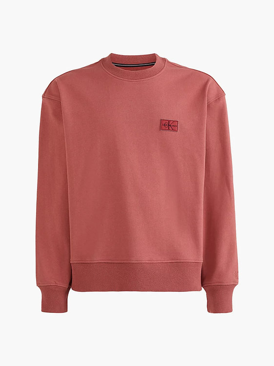 Calvin Klein Jeans, Červená barva Shrunken badge mikina