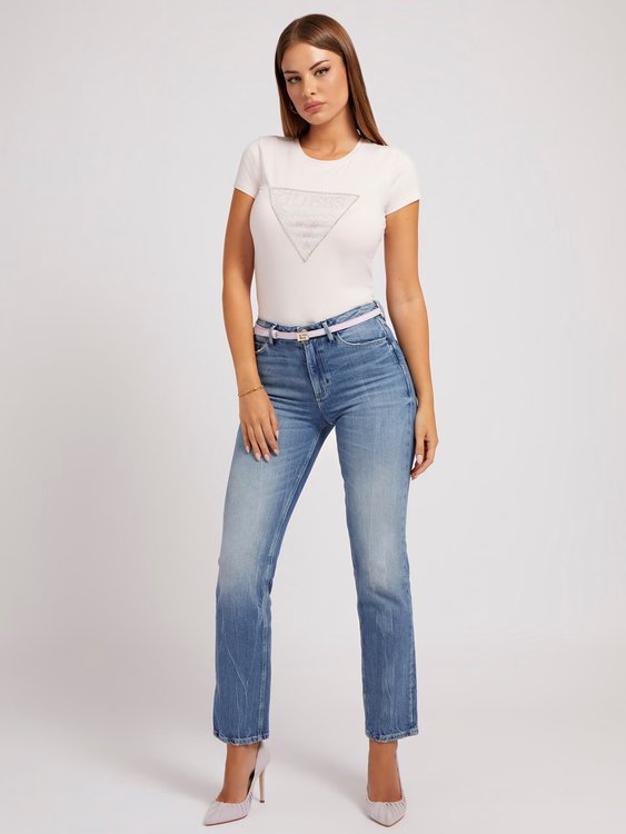 Módní Triangle Crystal triko, Růžová barva, 2023