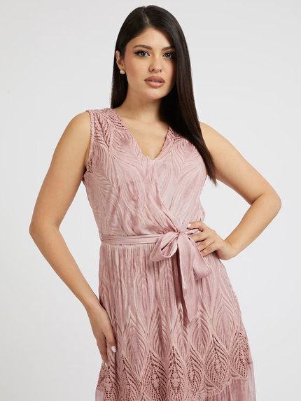 Módní Pam Embro šaty, Růžová barva, 2023