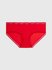 Calvin Klein Underwear – Lace Edge hipstery, Červená barva