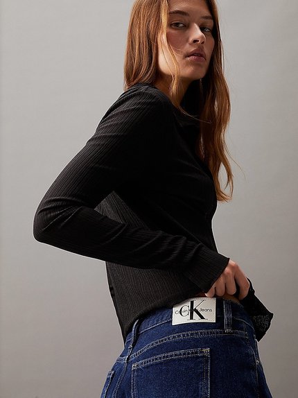 Módní Extreme Low Rise jeans, Modrá barva, 2024