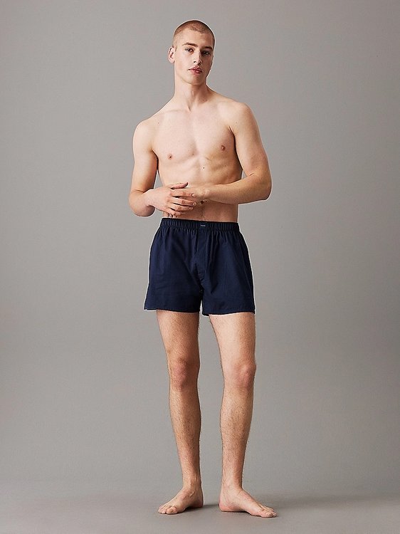 Woven boxer 3ks Modrá barva Muži