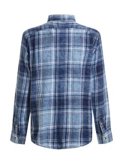 Macro Check košile Modrá barva Muži