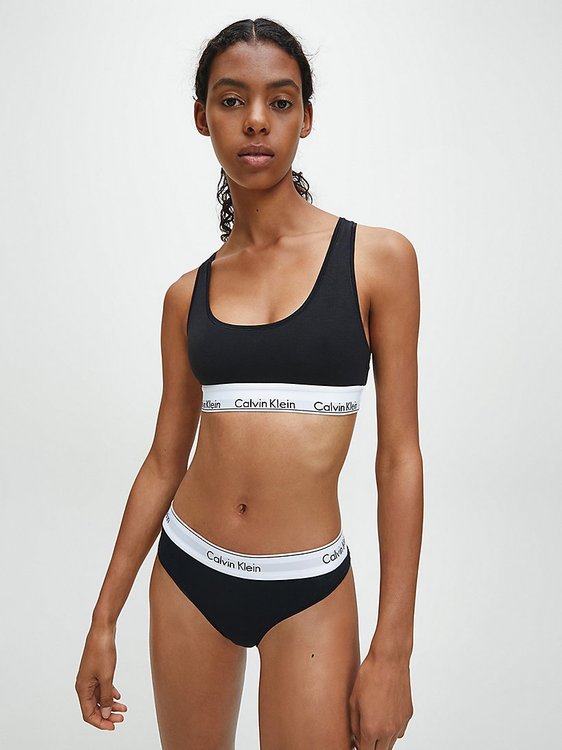 Kalhotky Modern Cotton – Calvin Klein Underwear, Černá barva Ženy