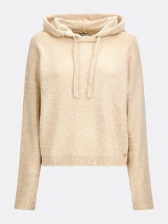 Módní Reeda lurex mikina, Béžová barva, 2022 1