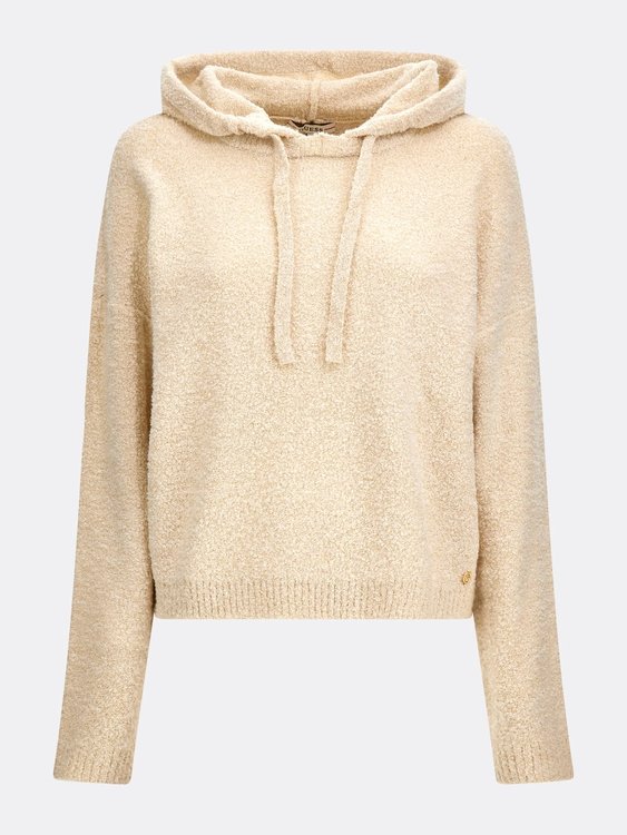 Módní Reeda lurex mikina, Béžová barva, 2022 1