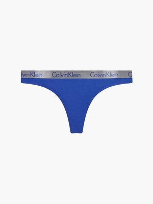 Calvin Klein Underwear – Radiant Cotton tanga, Modrá barva