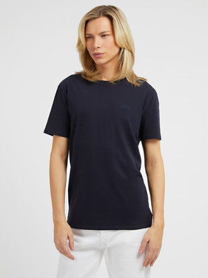 GUESS – Pima triko, Modrá, Navy barva