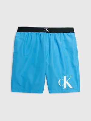 Calvin Klein Swimwear – CK Monogram plavky, Modrá barva
