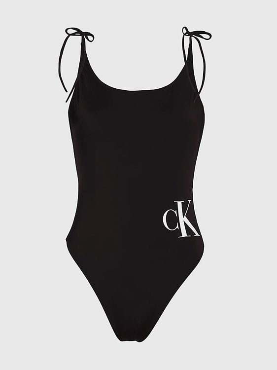 Calvin Klein Swimwear – CK Monogram plavky - dárková sada, Černá barva