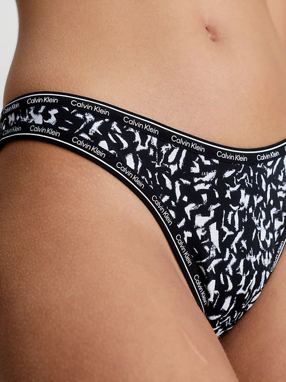 Luxusní Core Logo Tape plavky - Spodní díl, Černá barva, XS, S, M, L