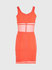 Mesh Tank šaty Červená barva Ženy