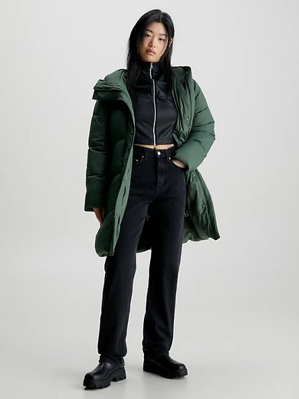 Módní Authentic Slim Straight jeany, Černá barva, 2023