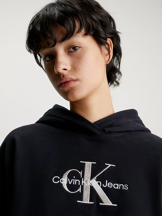 Luxusní Premium Monologo mikina, Černá barva, XS, S, M