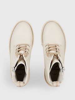 Combat Mid kotníková obuv Krémová barva Ženy