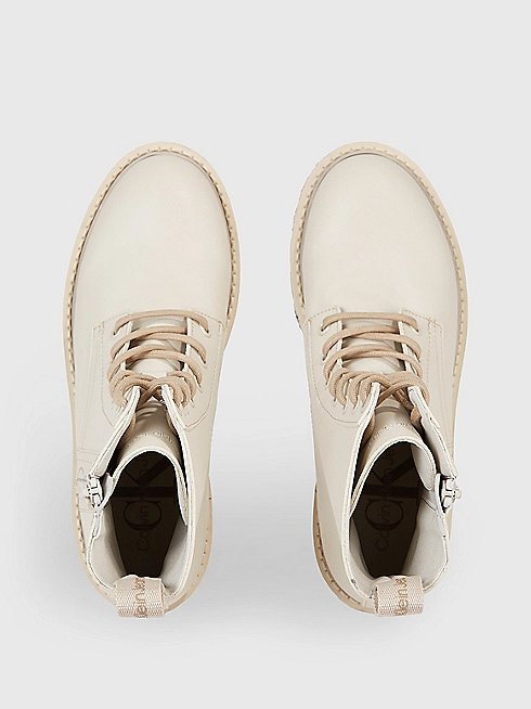 Combat Mid kotníková obuv Krémová barva Ženy