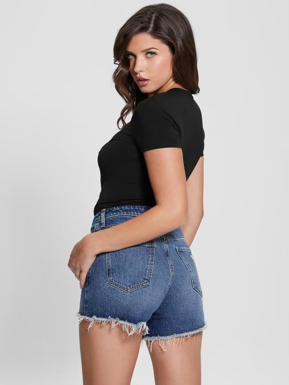 Guess Shiny triko – GUESS, Černá barva Ženy