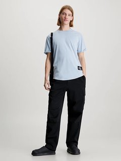 Luxusní Washed Monologo triko, Modrá barva, XS, S, M, L, XL, XXL