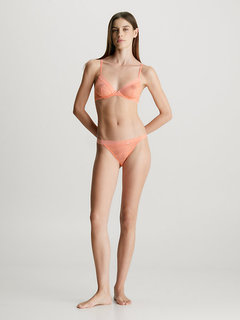 Allover Lace podprsenka Oranžová barva Ženy